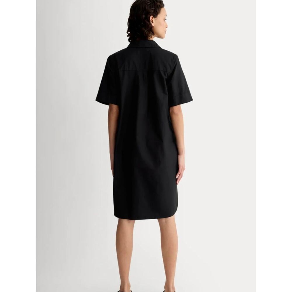 Everlane The Oxford Short Sleeve Black Shirt Dress NWT Organic Cotton Medium M - Picture 4 of 14